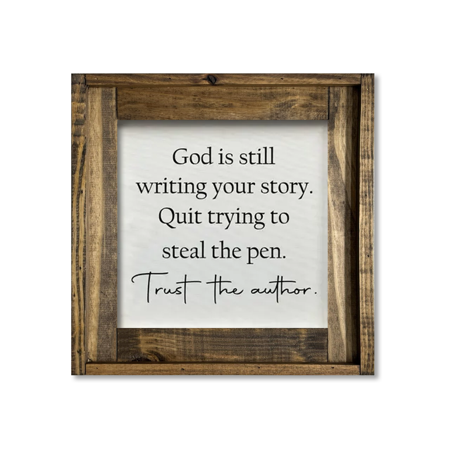 FRAMED CANVAS GOD IS STILL WRITING