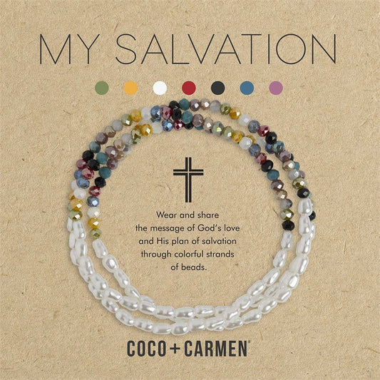 My Salvation Pearl Mix Stretch Bracelet