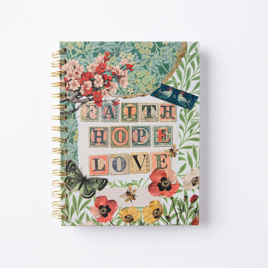 Faith Hope Love Spiral Journal