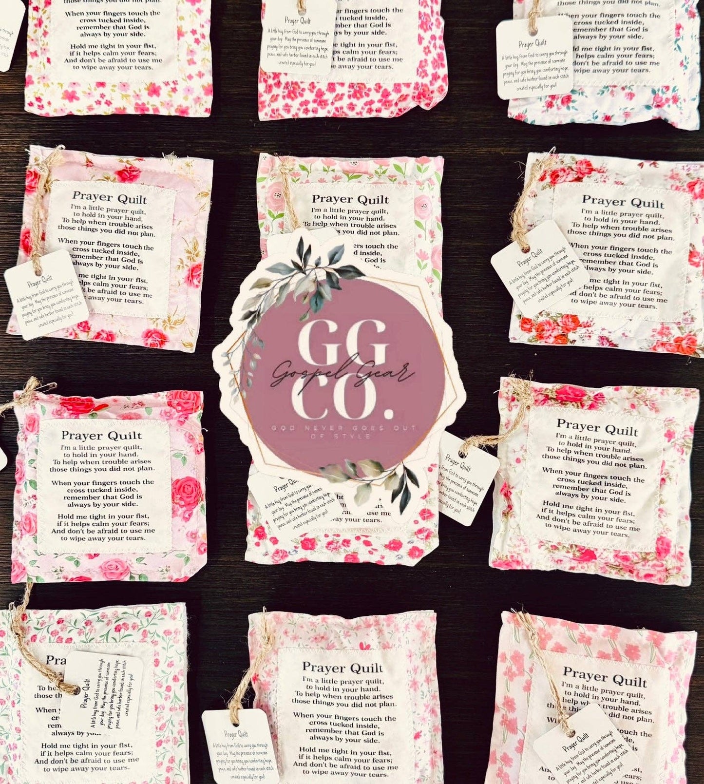 Floral Pink Pocket Prayer Quilt