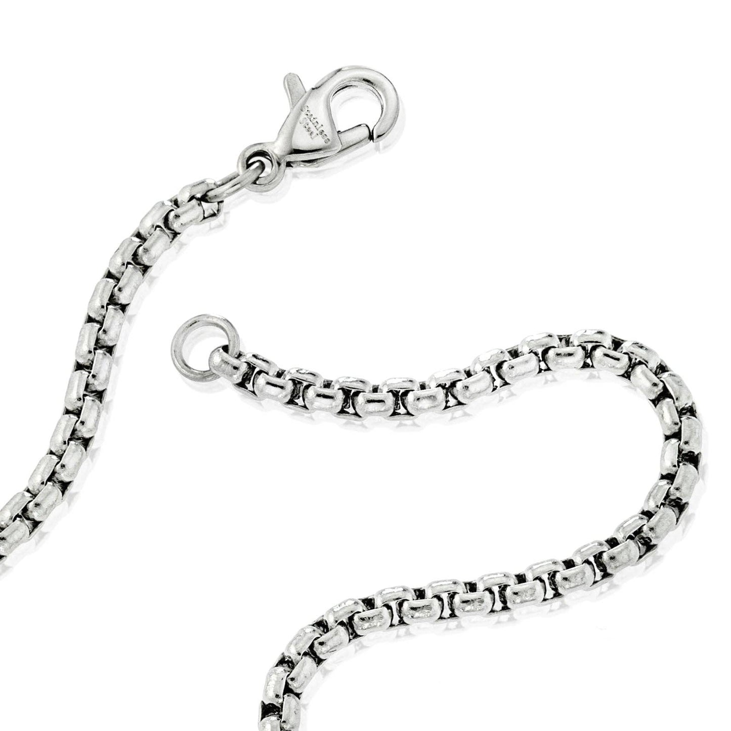 Men's Stainless Steel Cross Necklace with Carbon Fiber Inlay