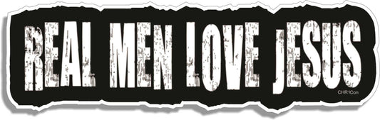 Real Men Love Jesus - Christian Bumper Sticker, Smaller Sticker Sets