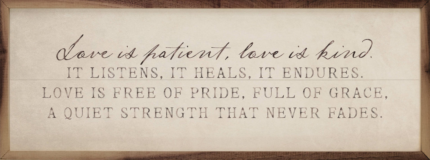 Love Is Patient Antique