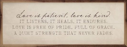 Love Is Patient Antique