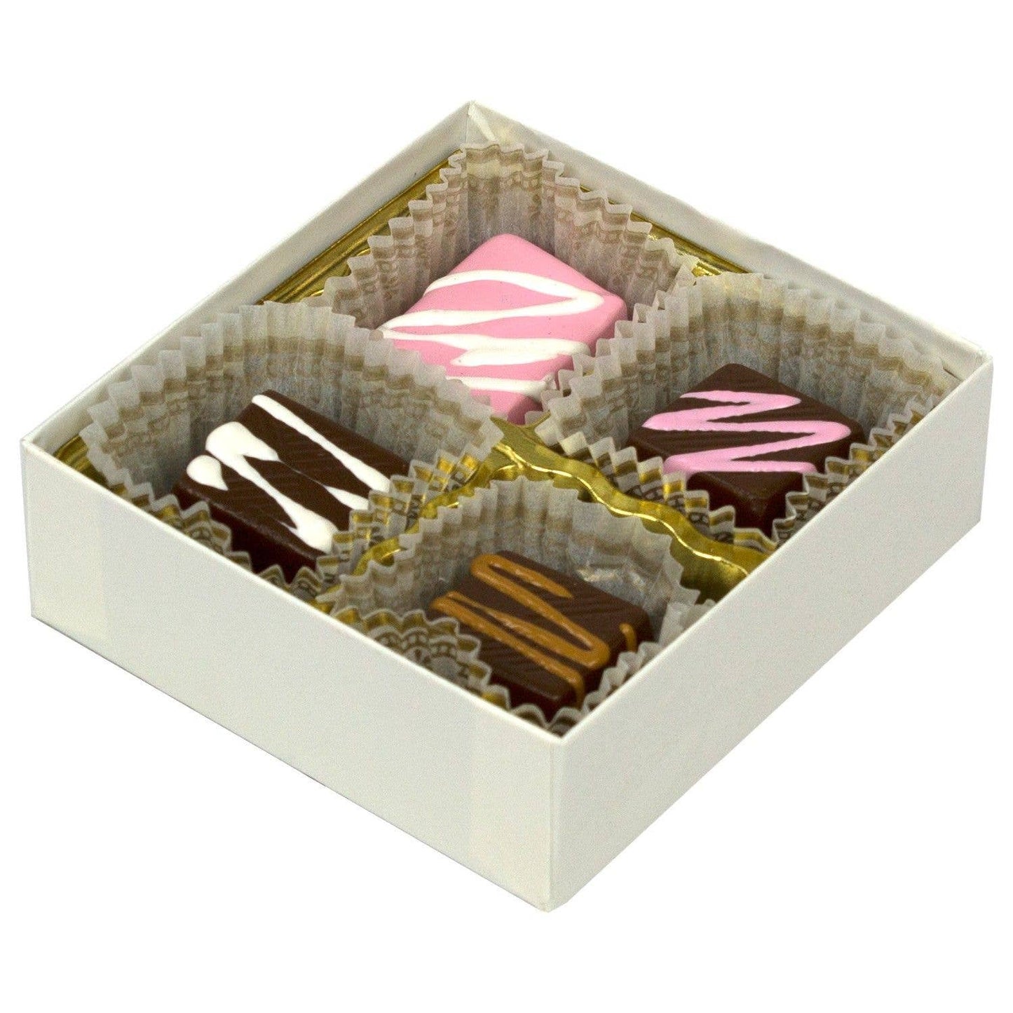 White Gloss - Clear Lid Rigid Candy Boxes