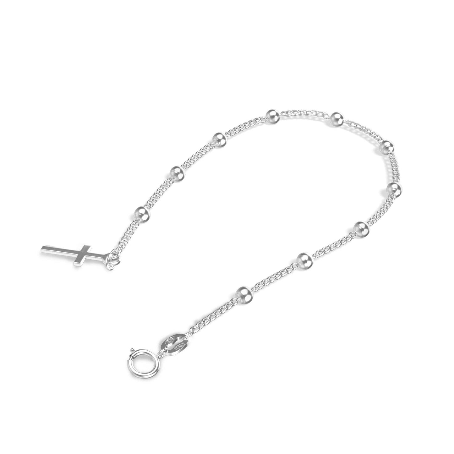 Italian Sterling Silver Rosary Bracelet