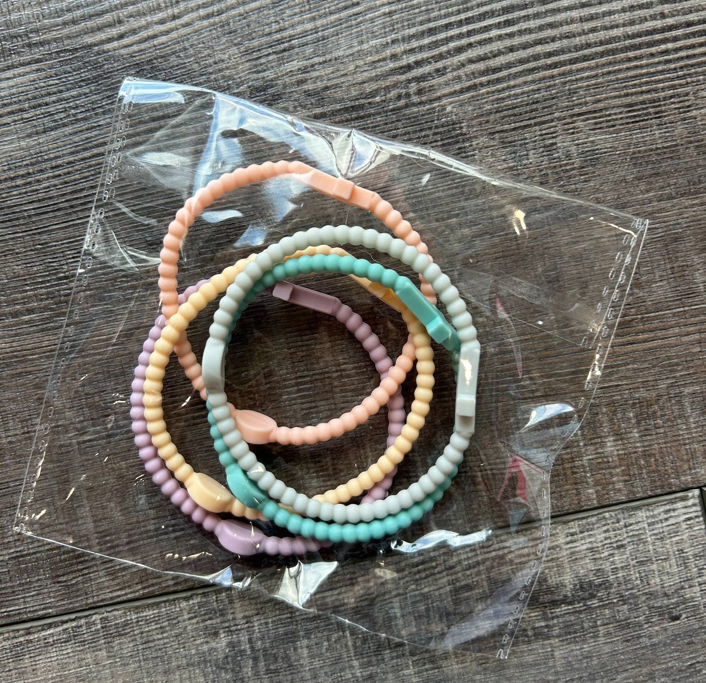 Silicone Cross Bracelet Set of 5