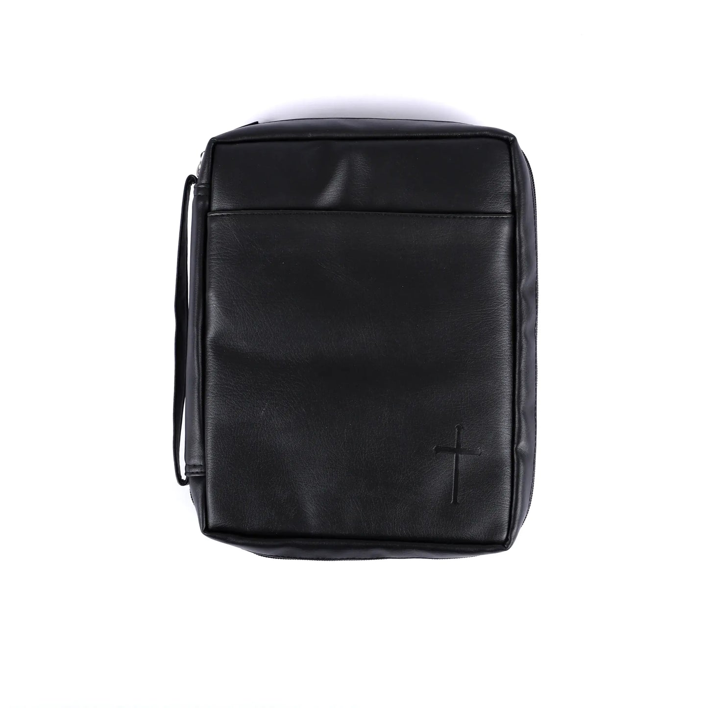 Bible Cover Imitation Leather Cross Blk XL