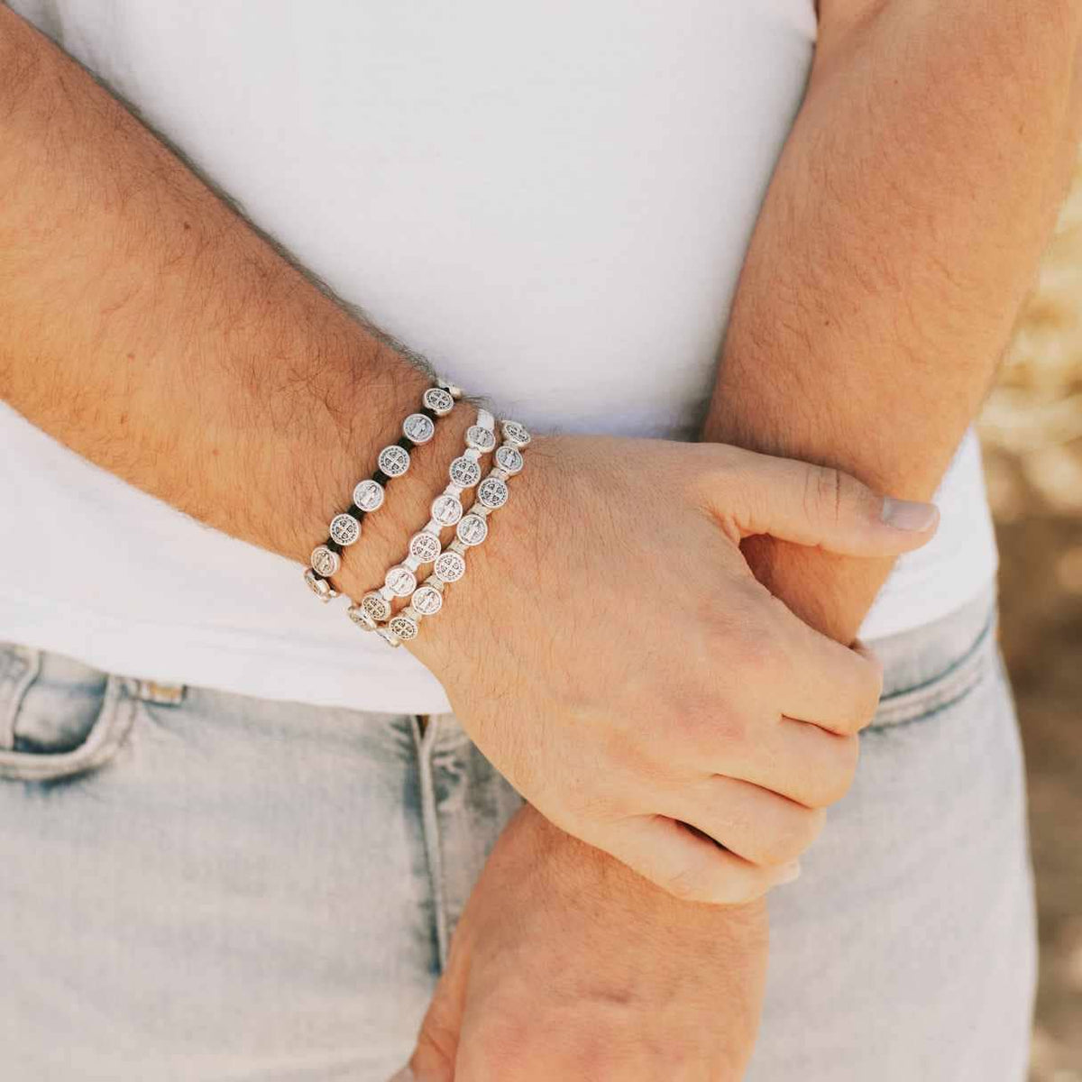 Benedictine Blessing Bracelet - Silver Medals