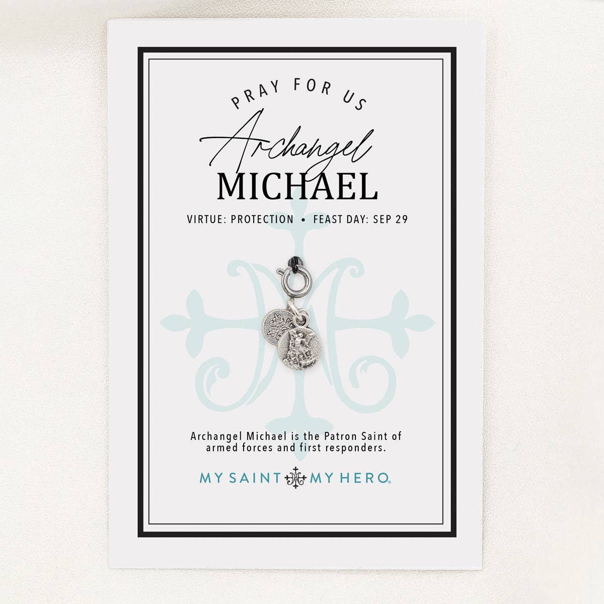 Filled by Faith Open Cross Charm - Medium, Silver