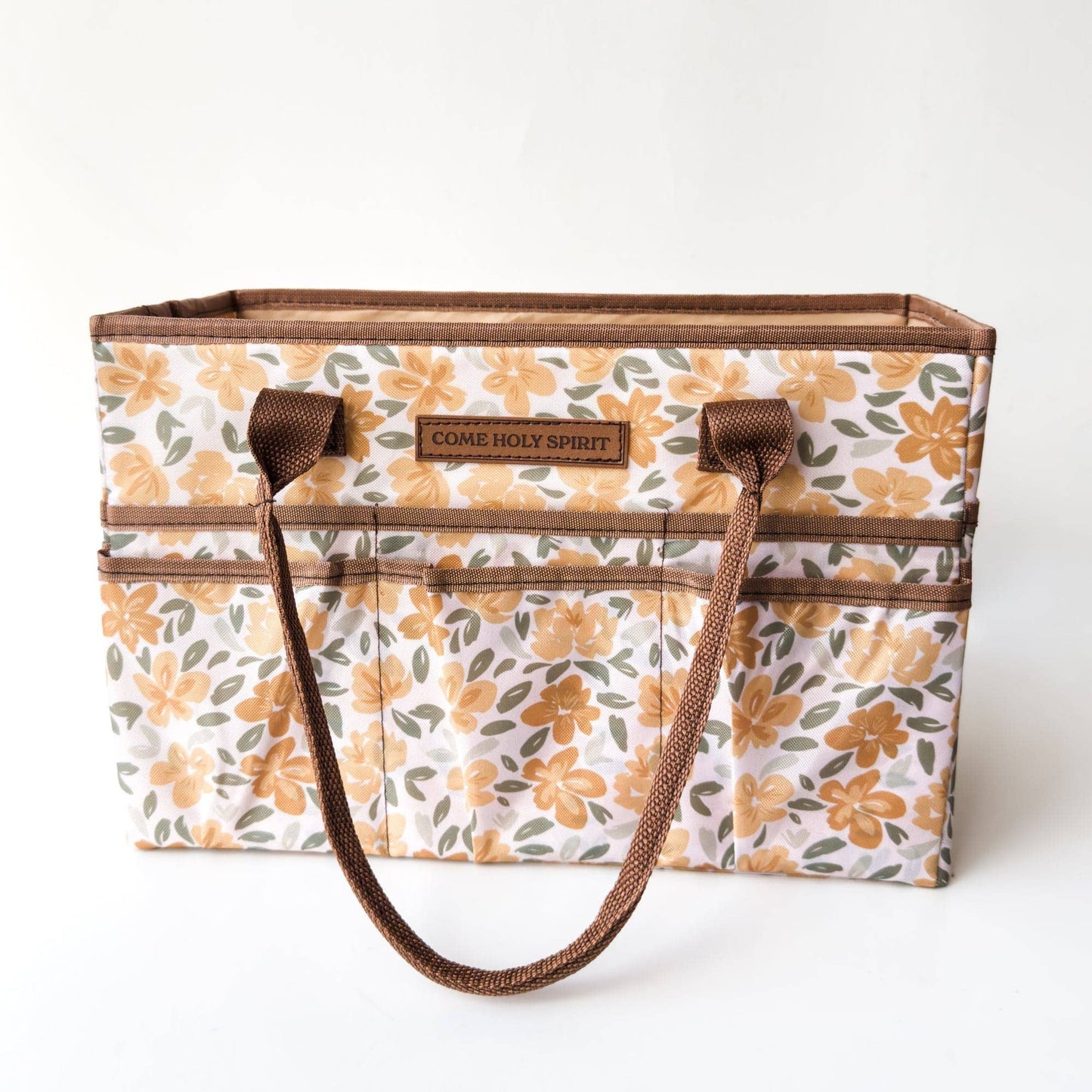 Catholic Prayer Corner Caddy - Yellow Flowers/Surrender