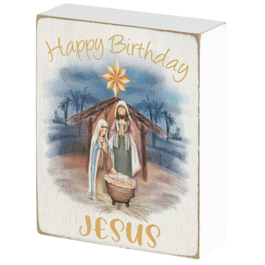 TABLETOP PLAQUE HAPPY BIRTHDAY JESUS