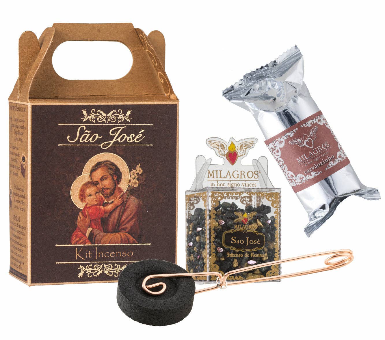 Milagros Saint Joseph Mini Incense Kit (São José)