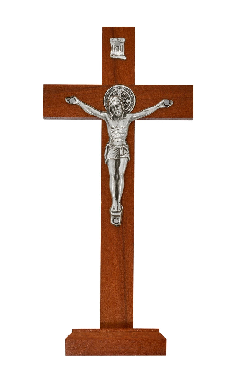 7" ST. BENEDICT BROWN STANDING CRUCIFIX