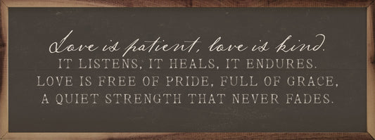 Love Is Patient Gray