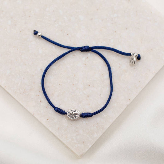Protection Archangel Michael Bracelet-Navy/Silver