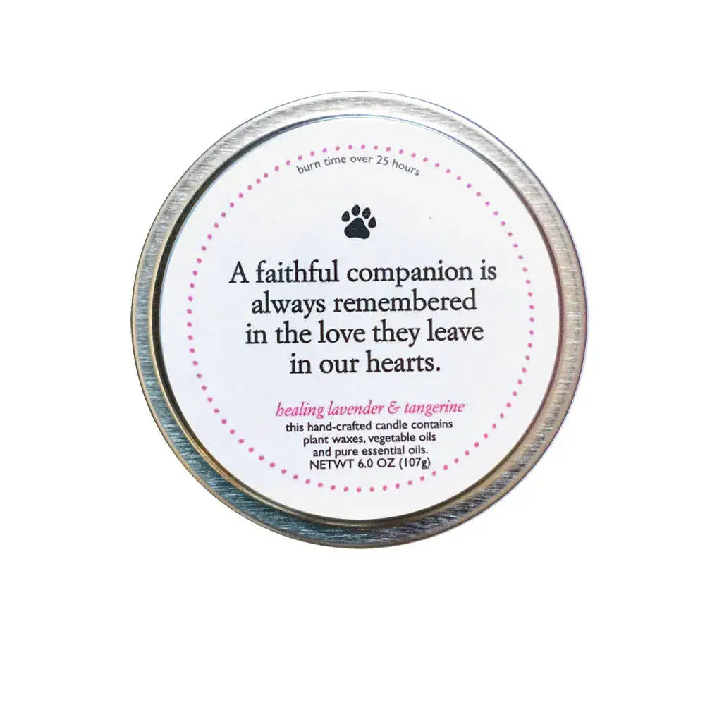 Faithful Pet Memorial Candle Tin