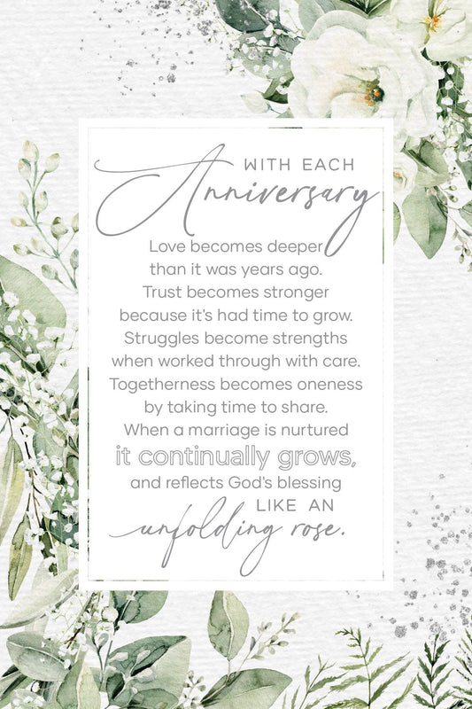 With Each Anniversary - Everyday Plaques 6X9