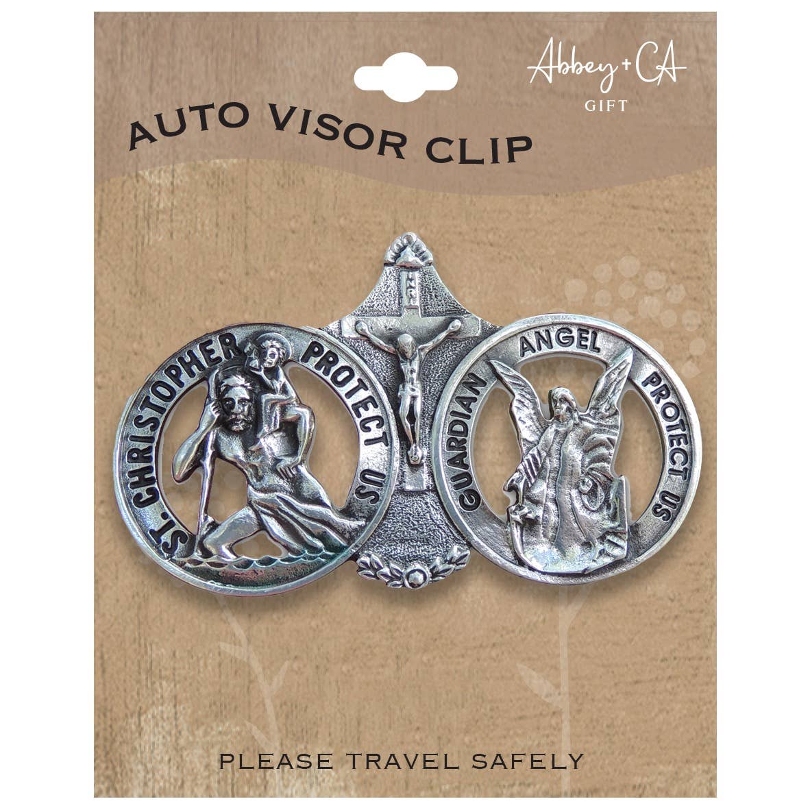 St Christopher  & Angel Visor Clip