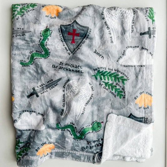 St Michael the Archangel Minky Blanket