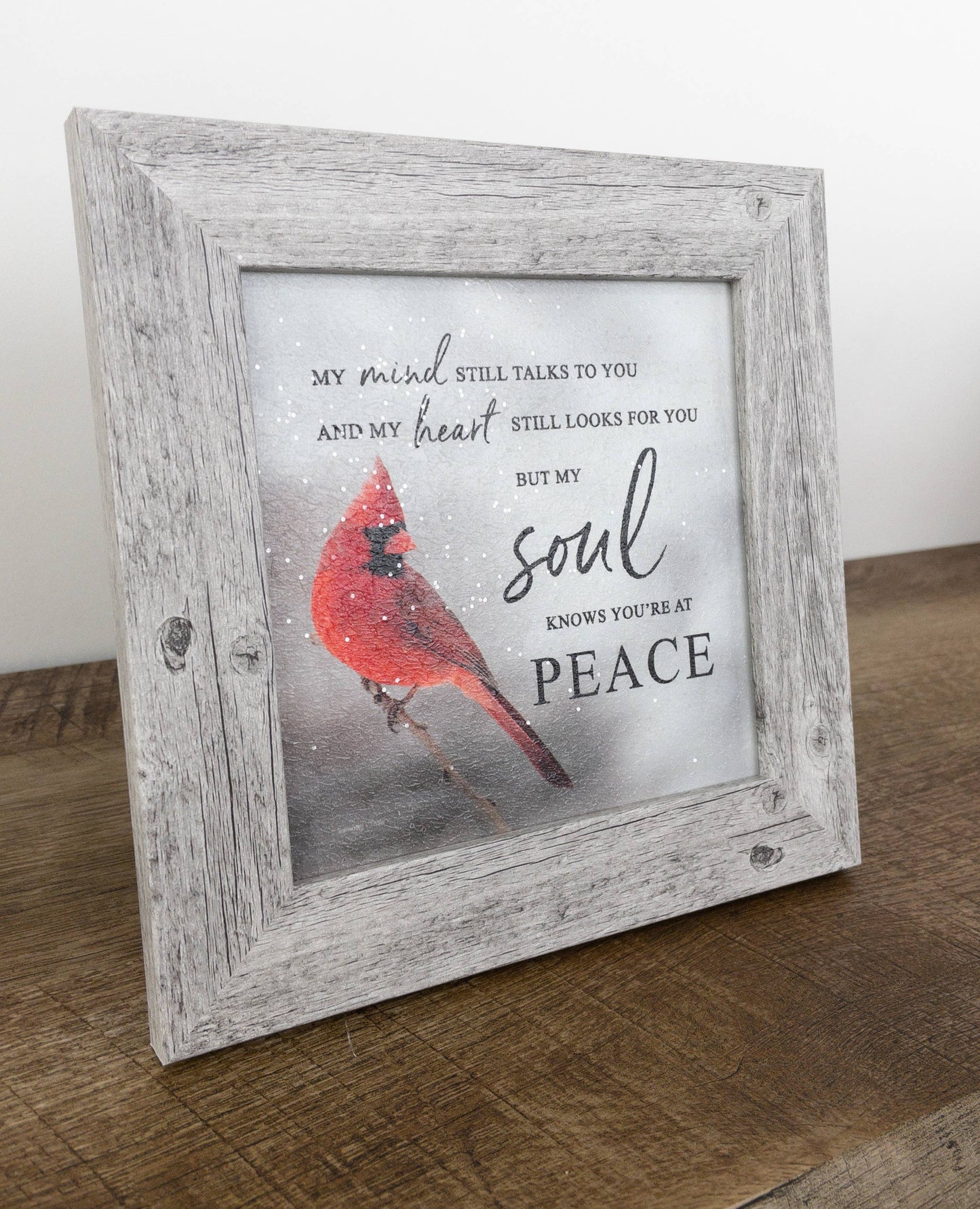 My Mind Still Talks To You Soul Peace Cardinal Sympathy Sign