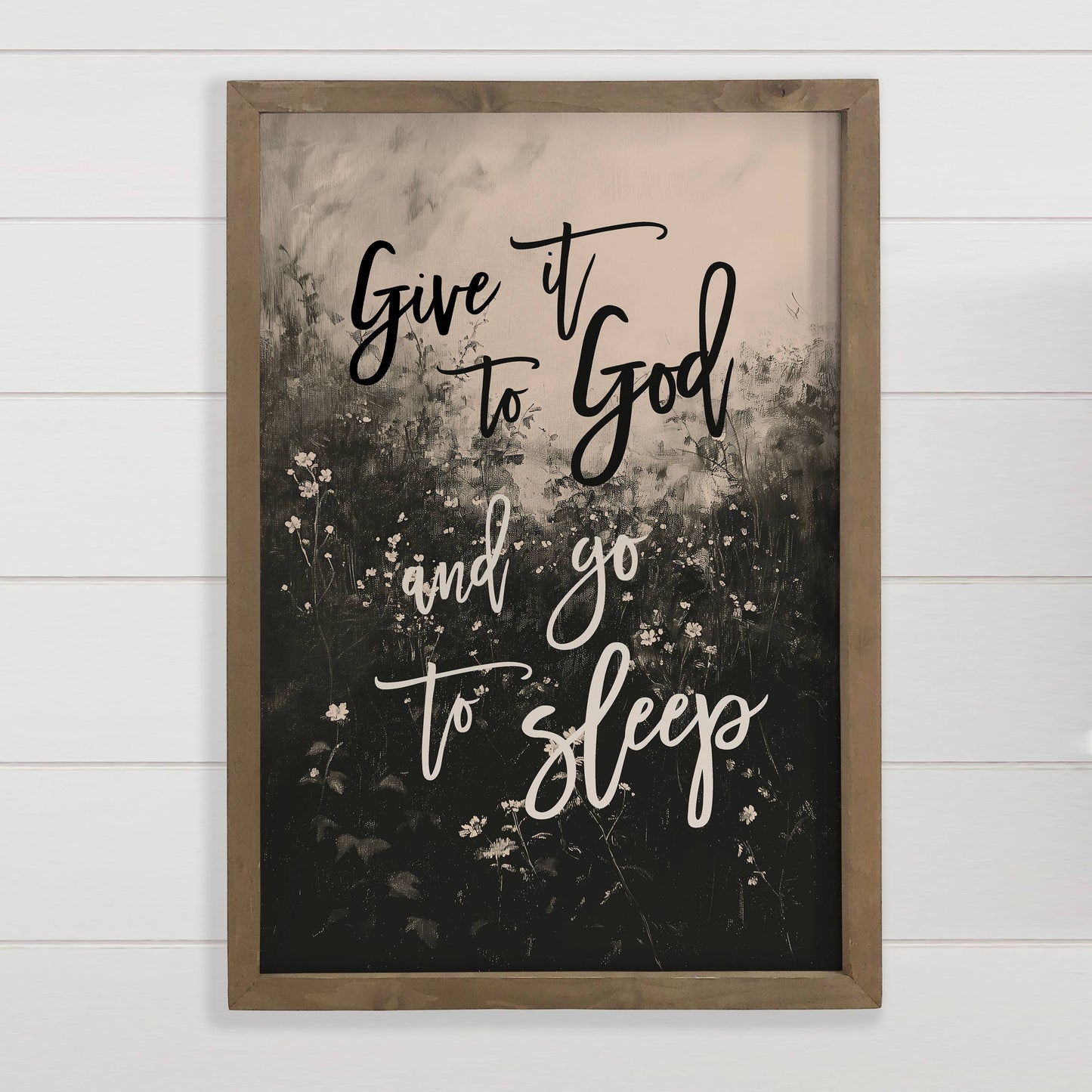 Give It to God & God to Sleep - Inspirational Word Canvas