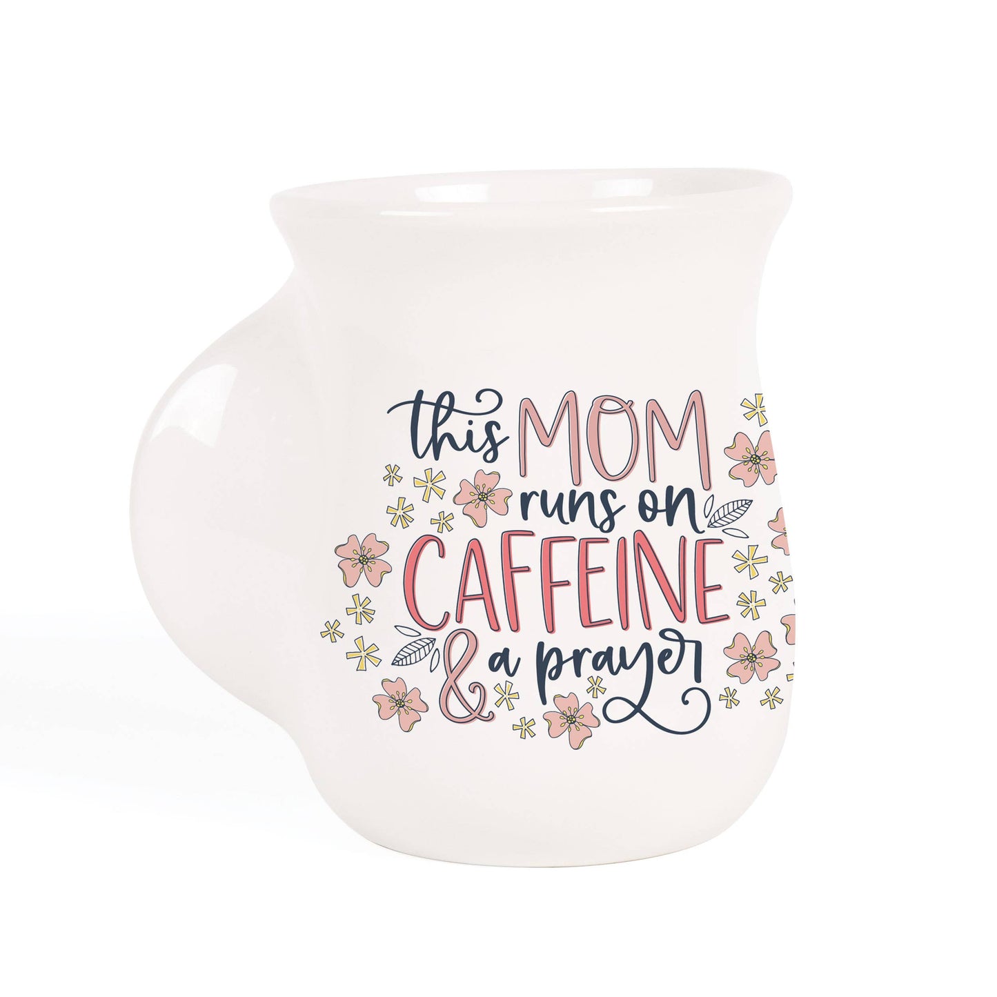 This Mom Runs On Caffeine And Prayer Cozy Cup