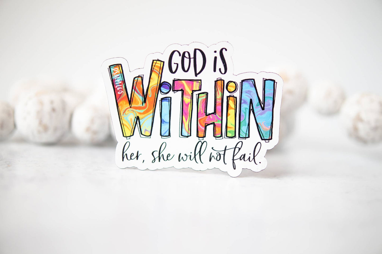 God Is Within Her, Christian 3"x3" Magnet