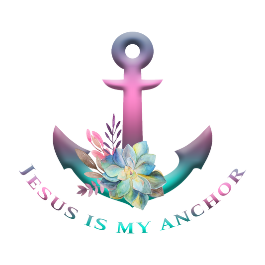 Jesus Is My Anchor Clear, Sticker, 3x3 inch