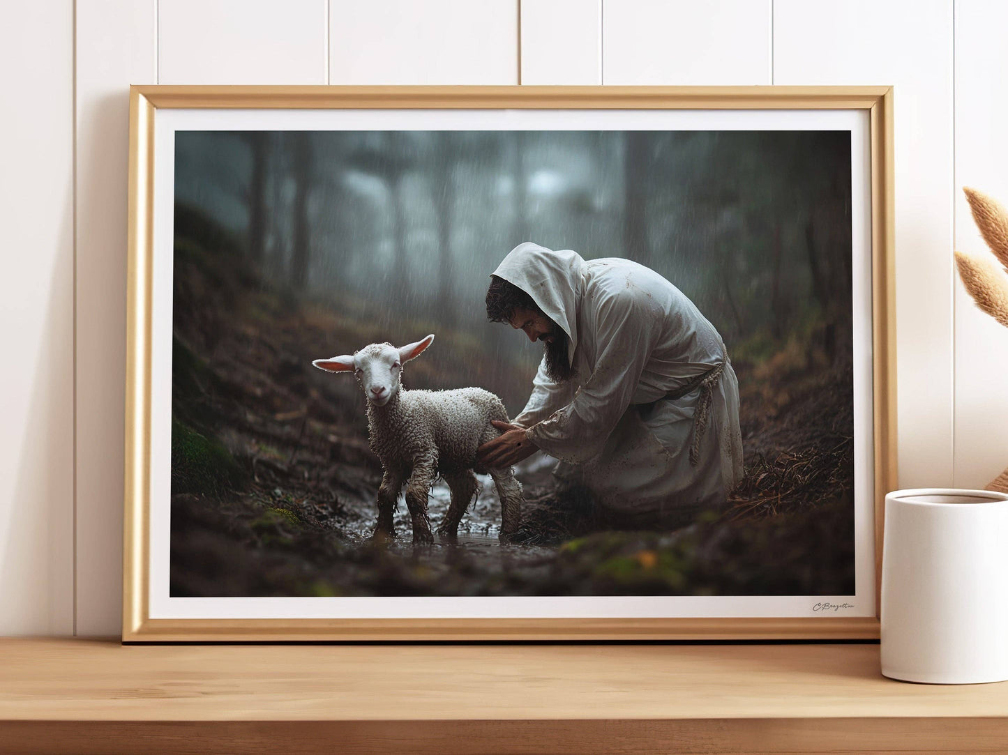 Rescued by Him | Signed Handmade Art Print