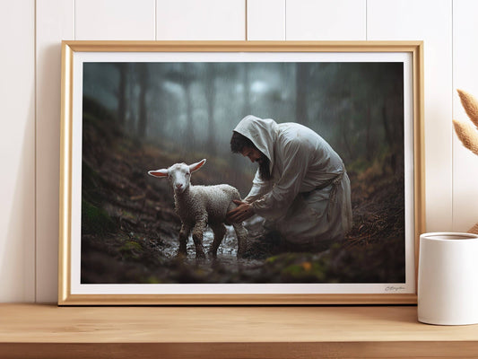 Rescued by Him | Signed Handmade Art Print