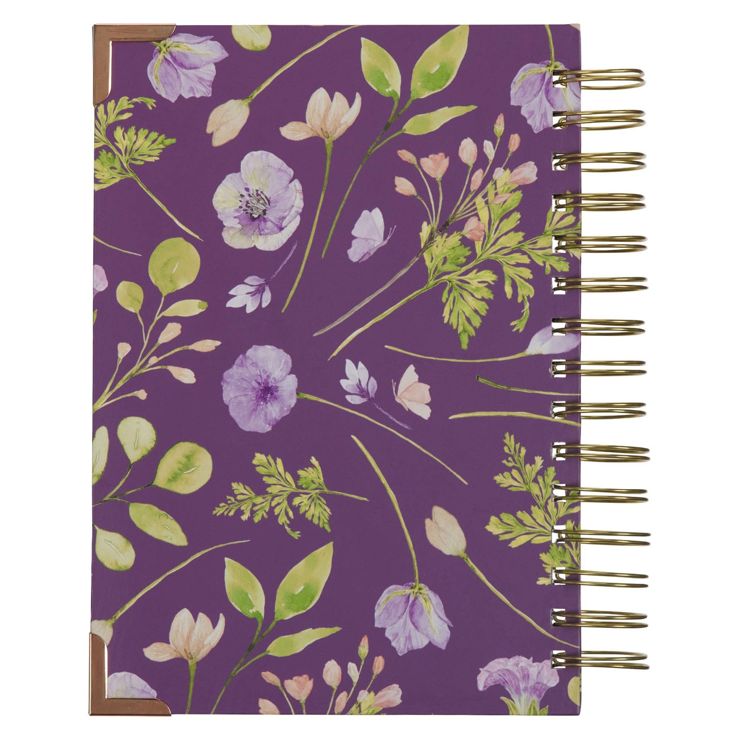 New Mercies Purple Wirebound Journal - Lam. 3:22-23