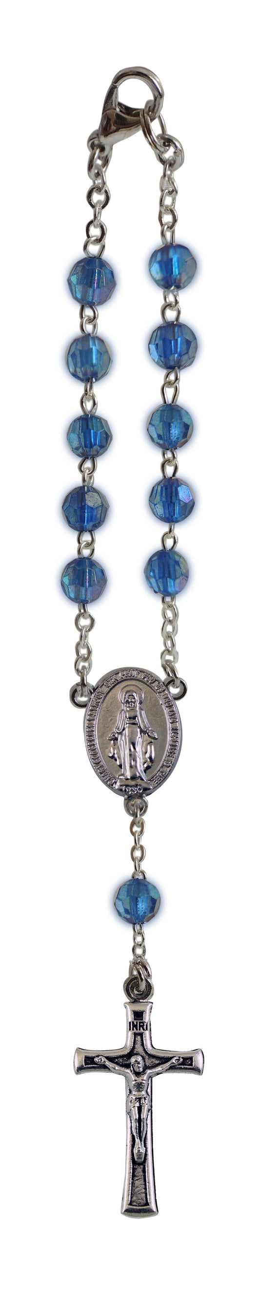 Sapphire Bead Car Rosary