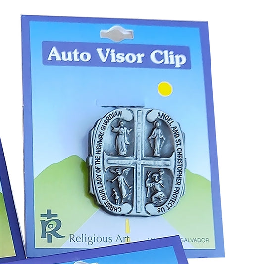 Pewter 4-Way Visor Clip