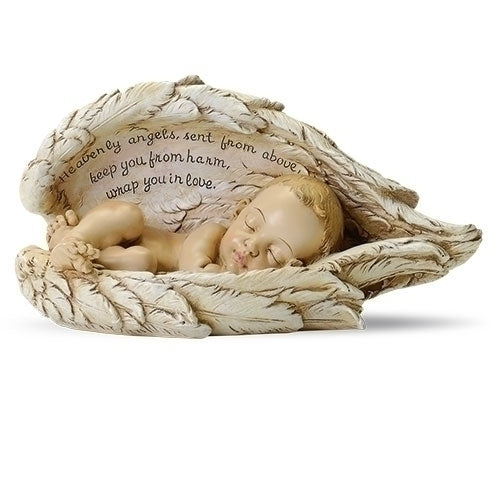 4.25"H SLEEPING BABY IN WINGS FIGURE; RENAISSANCE COLLECTION