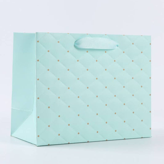 Tiffany Blue Dot Wavy Surface gift bag w/ tissue