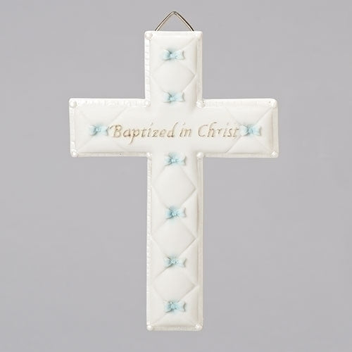 6.5"H BAPTISM BOY WALL CROSS