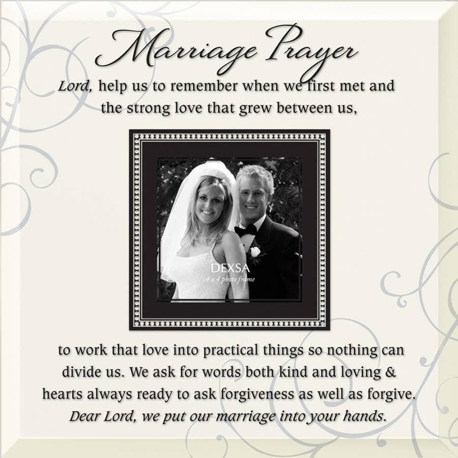 Marriage Prayer - 12X12 Glass Photo Frame