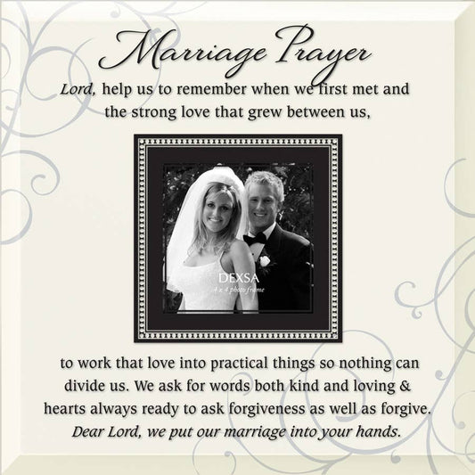 Marriage Prayer - 12X12 Glass Photo Frame