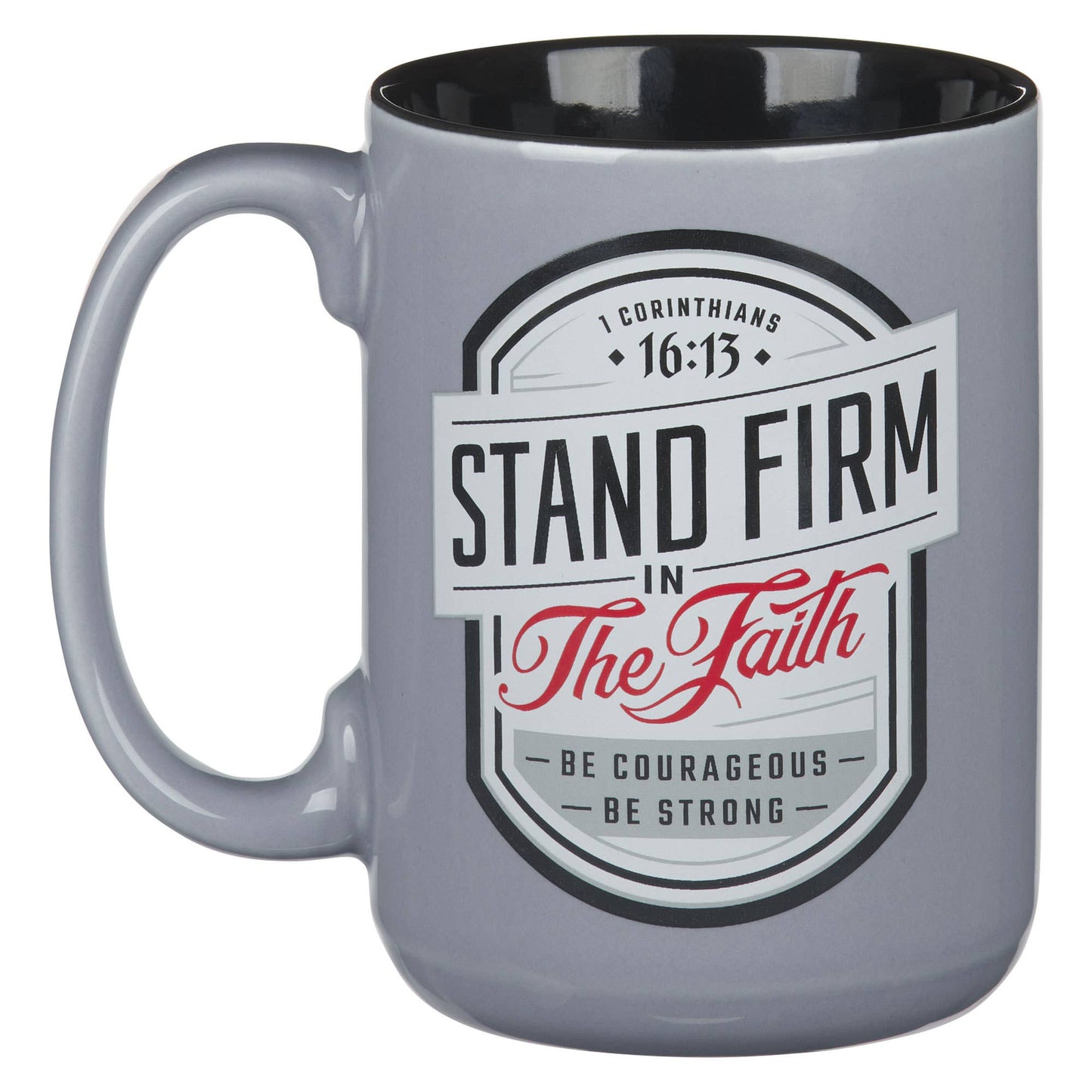 Stand Firm in the Faith Gray Ceramic Mug