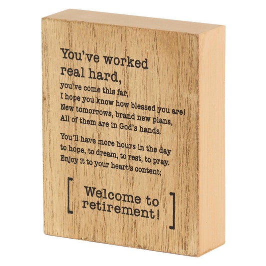 Retirement Tabletop Block 3x4