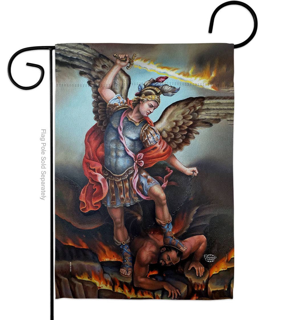 Flag St. Michael Vanquishing Satan Faith Garden House