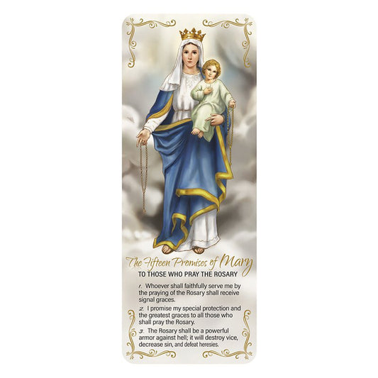 15 Promises of the Rosary Laminated Bookmark