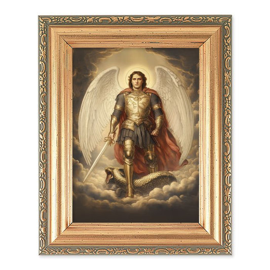 St. Michael the Archangel Large Gold Frame