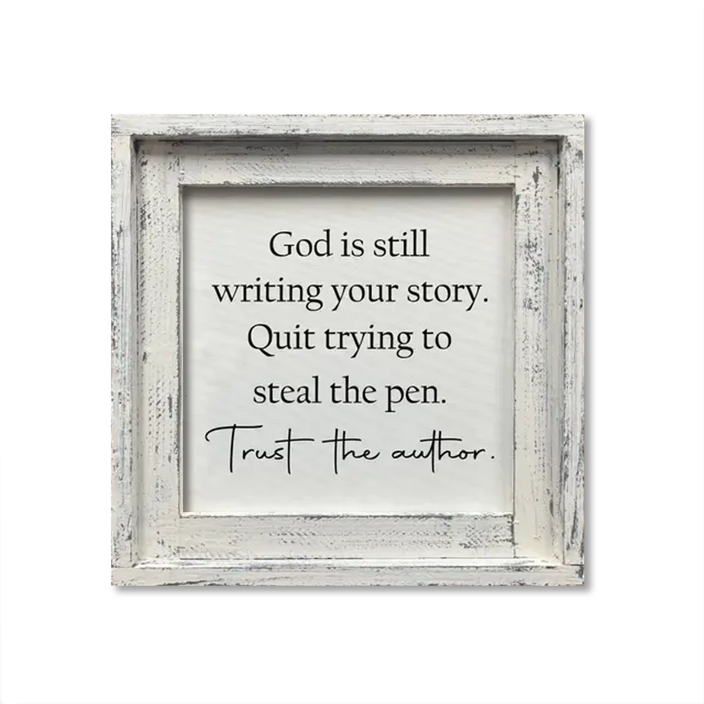 FRAMED CANVAS GOD IS STILL WRITING