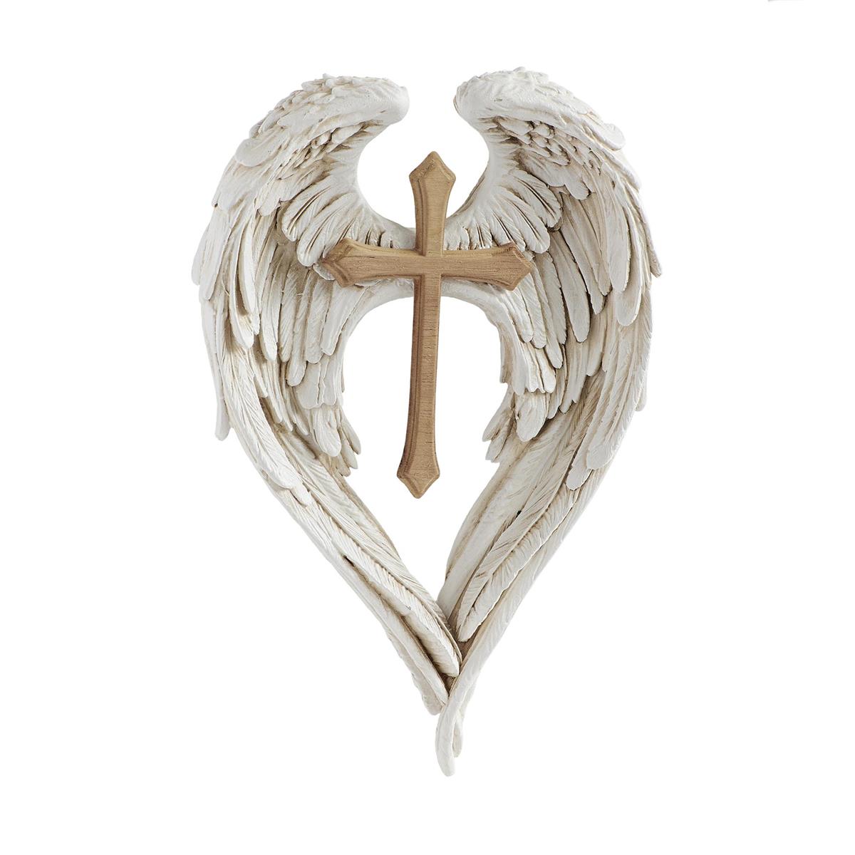 10.25"H ANGEL WING WALL CROSS