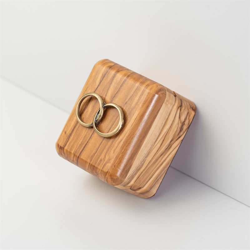 Olive Wood Rosary Box w/ Rosary