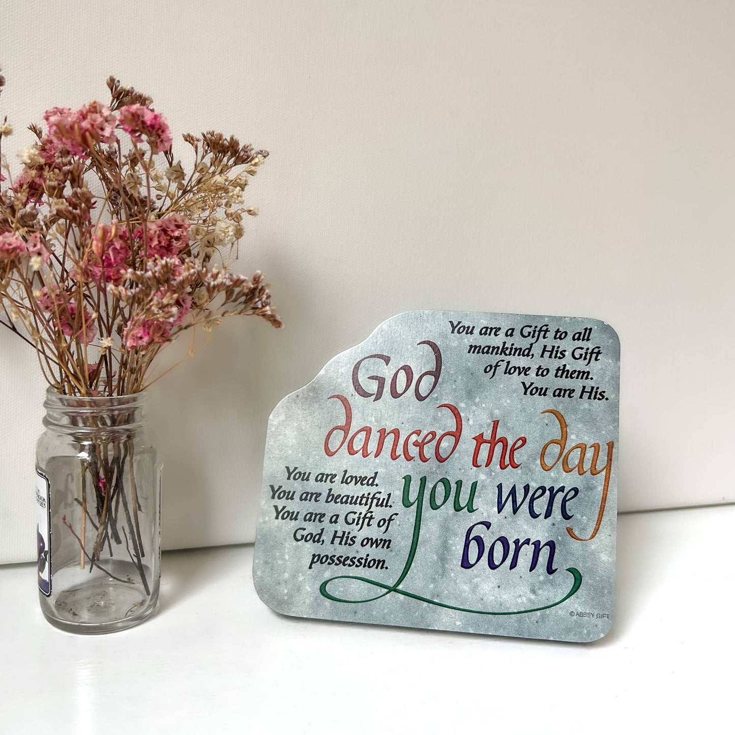 God Danced Baby plaque
