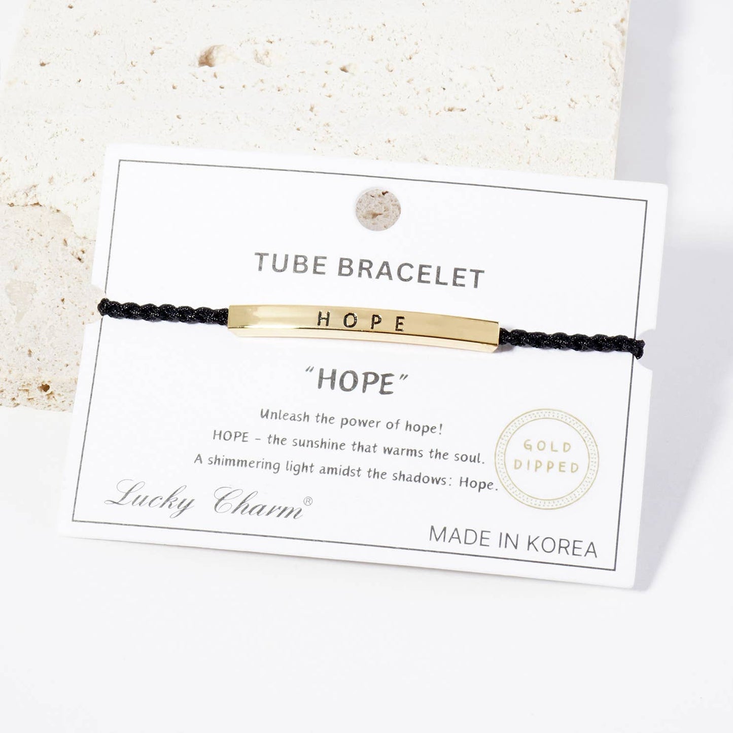 Inspirational Messages "Hope" Tube Bar Bracelet