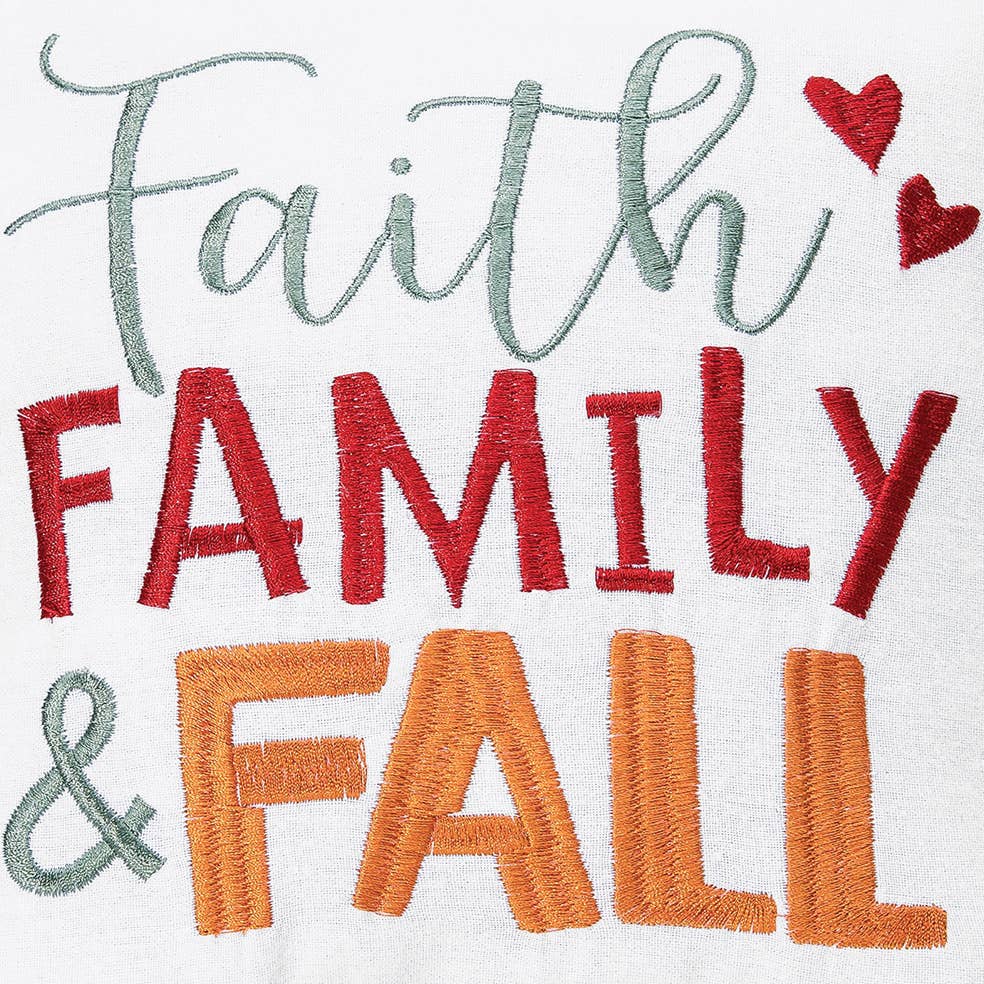 Faith, Family, Fall Pillow
